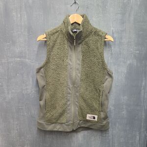 The North Face Women Fleece Vest Green Jacket medium